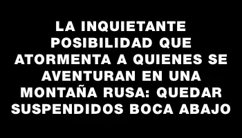 La inquietante posibilidad que atormenta a quienes se aventuran en una montaña rusa: quedar suspendidos boca abajo