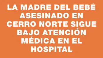 La madre del bebé asesinado en Cerro Norte sigue bajo atención médica en el hospital