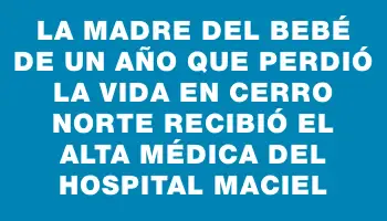 La madre del bebé de un año que perdió la vida en Cerro Norte recibió el alta médica del Hospital Maciel