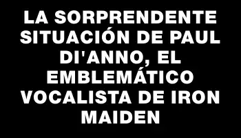La sorprendente situación de Paul Di'Anno, el emblemático vocalista de Iron Maiden