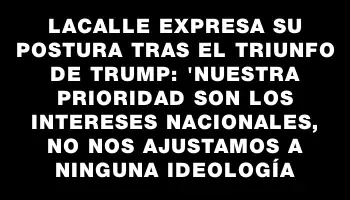 Lacalle expresa su postura tras el triunfo de Trump: 