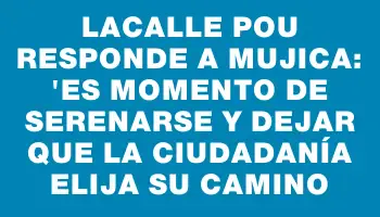 Lacalle Pou responde a Mujica: 