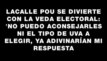 Lacalle Pou se divierte con la veda electoral: 