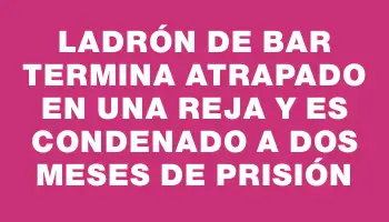 Ladrón de bar termina atrapado en una reja y es condenado a dos meses de prisión