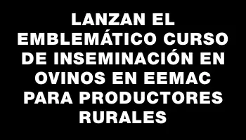 Lanzan el emblemático curso de inseminación en ovinos en Eemac para productores rurales