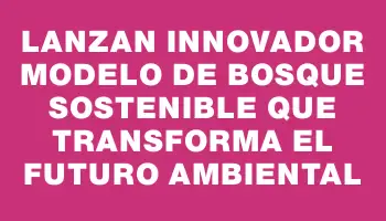 Lanzan innovador modelo de bosque sostenible que transforma el futuro ambiental