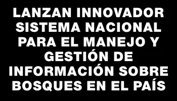 Lanzan innovador sistema nacional para el manejo y gestión de información sobre bosques en el país