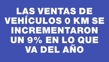 Las ventas de vehículos 0 km se incrementaron un 9% en lo que va del año