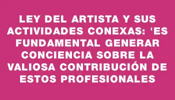 Ley del artista y sus actividades conexas: 