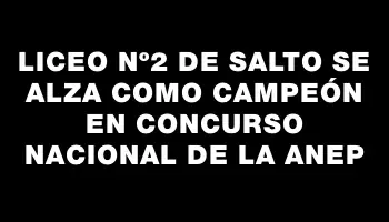 Liceo Nº2 de Salto se alza como campeón en concurso nacional de la Anep