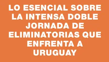 Lo esencial sobre la intensa doble jornada de eliminatorias que enfrenta a Uruguay