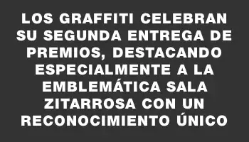 Los Graffiti celebran su segunda entrega de premios, destacando especialmente a la emblemática Sala Zitarrosa con un reconocimiento único