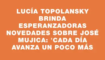 Lucía Topolansky brinda esperanzadoras novedades sobre José Mujica: 