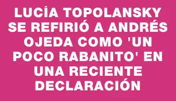 Lucía Topolansky se refirió a Andrés Ojeda como 