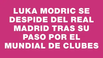Luka Modric se despide del Real Madrid tras su paso por el Mundial de Clubes
