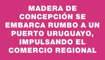 Madera de Concepción se embarca rumbo a un puerto uruguayo, impulsando el comercio regional