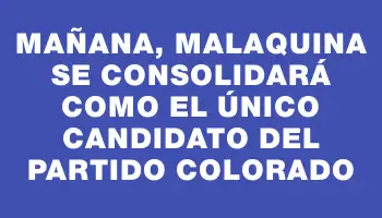 Mañana, Malaquina se consolidará como el único candidato del Partido Colorado