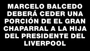 Marcelo Balcedo deberá ceder una porción de El Gran Chaparral a la hija del presidente del Liverpool