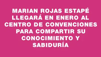 Marian Rojas Estapé llegará en enero al Centro de Convenciones para compartir su conocimiento y sabiduría