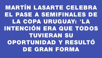 Martín Lasarte celebra el pase a semifinales de la Copa Uruguay: 