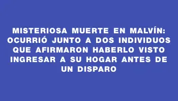 Misteriosa muerte en Malvín: ocurrió junto a dos individuos que afirmaron haberlo visto ingresar a su hogar antes de un disparo