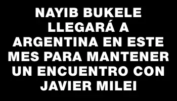 Nayib Bukele llegará a Argentina en este mes para mantener un encuentro con Javier Milei