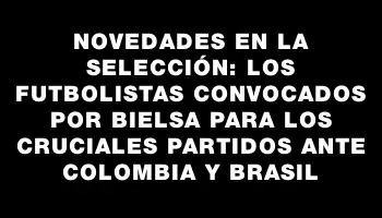 Novedades en la selección: los futbolistas convocados por Bielsa para los cruciales partidos ante Colombia y Brasil