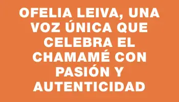 Ofelia Leiva, una voz única que celebra el chamamé con pasión y autenticidad