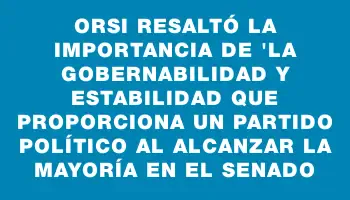 Orsi resaltó la importancia de 