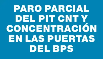 Paro parcial del Pit Cnt y concentración en las puertas del Bps