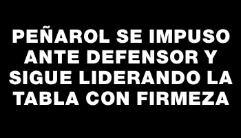 Peñarol se impuso ante Defensor y sigue liderando la tabla con firmeza