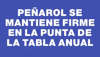 Peñarol se mantiene firme en la punta de la tabla Anual