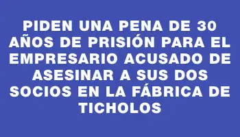 Piden una pena de 30 años de prisión para el empresario acusado de asesinar a sus dos socios en la fábrica de ticholos