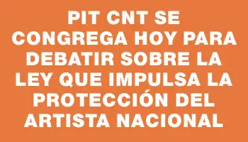 Pit Cnt se congrega hoy para debatir sobre la ley que impulsa la protección del artista nacional