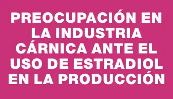 Preocupación en la industria cárnica ante el uso de estradiol en la producción