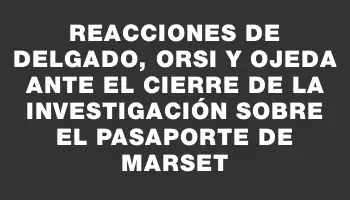 Reacciones de Delgado, Orsi y Ojeda ante el cierre de la investigación sobre el pasaporte de Marset