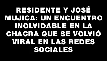 Residente y José Mujica: un encuentro inolvidable en la chacra que se volvió viral en las redes sociales