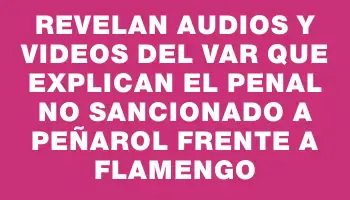 Revelan audios y videos del Var que explican el penal no sancionado a Peñarol frente a Flamengo