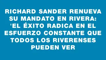 Richard Sander renueva su mandato en Rivera: 