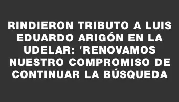 Rindieron tributo a Luis Eduardo Arigón en la Udelar: 