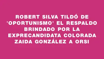 Robert Silva tildó de 