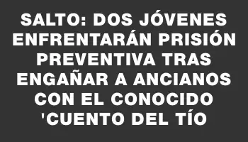 Salto: dos jóvenes enfrentarán prisión preventiva tras engañar a ancianos con el conocido 