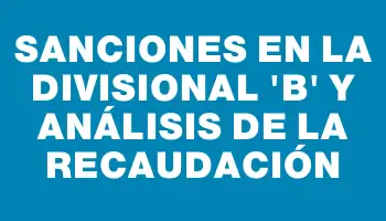 Sanciones en la Divisional ‘b’ y análisis de la recaudación