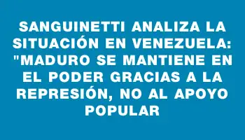 Sanguinetti analiza la situación en Venezuela: 