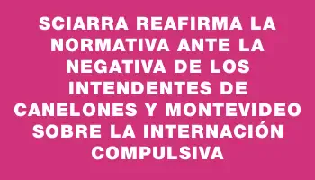 Sciarra reafirma la normativa ante la negativa de los intendentes de Canelones y Montevideo sobre la internación compulsiva