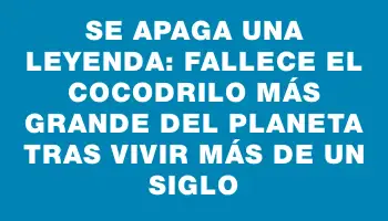 Se apaga una leyenda: fallece el cocodrilo más grande del planeta tras vivir más de un siglo