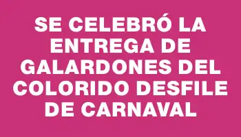 Se celebró la entrega de galardones del colorido desfile de carnaval