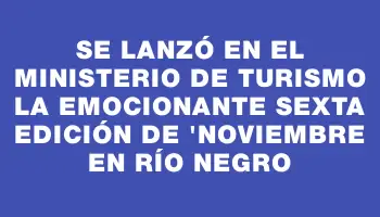 Se lanzó en el Ministerio de Turismo la emocionante sexta edición de 
