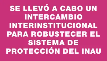 Se llevó a cabo un intercambio interinstitucional para robustecer el sistema de protección del Inau