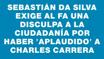 Sebastián Da Silva exige al Fa una disculpa a la ciudadanía por haber 